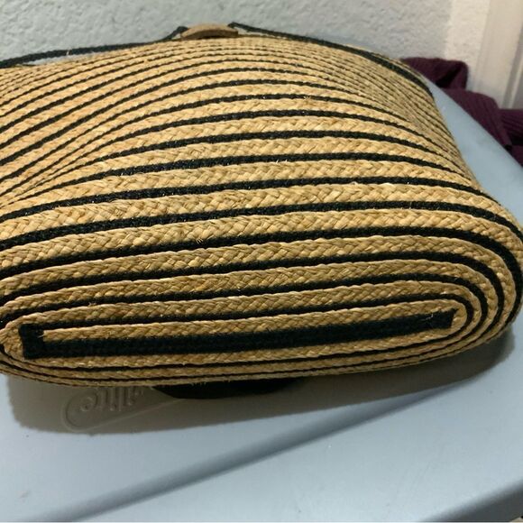 SS Something Special  100% raffia  Straw beach bag lined bow hobo tote - Picture 6 of 10